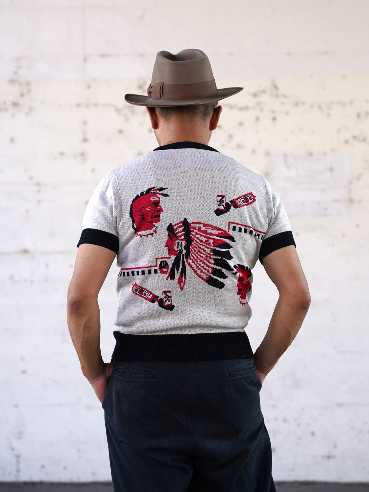 #270202 1950s Native American Jacquard Summer Knit
