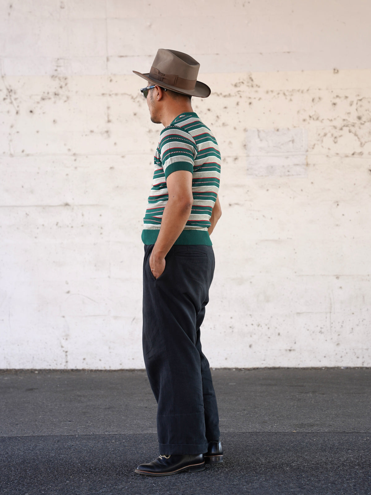 #270203 1950s Multi Border Summer Knit