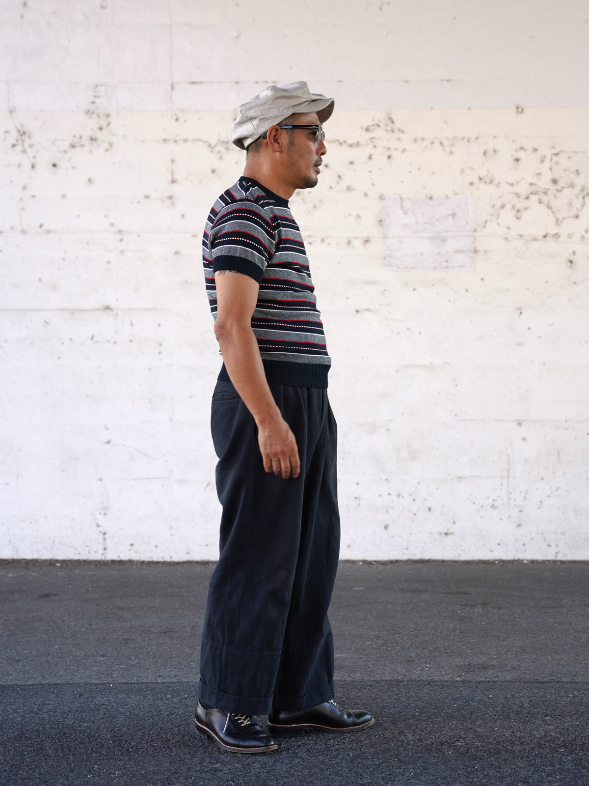 #270203 1950s Multi Border Summer Knit