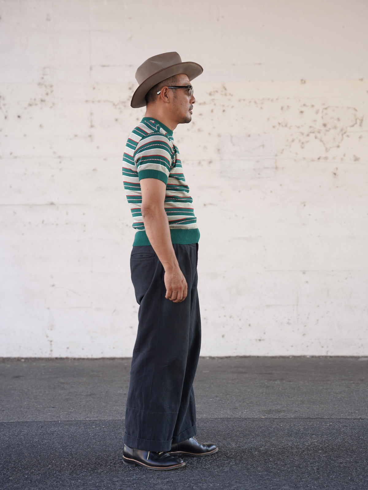 #270203 1950s Multi Border Summer Knit