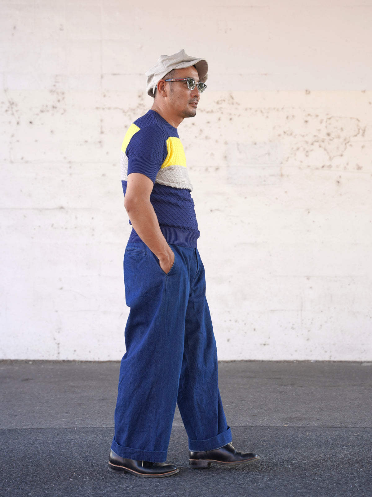 #270204 1950s Color Block Summer Knit
