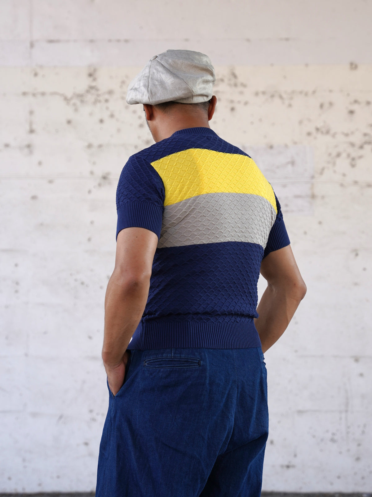 #270204 1950s Color Block Summer Knit