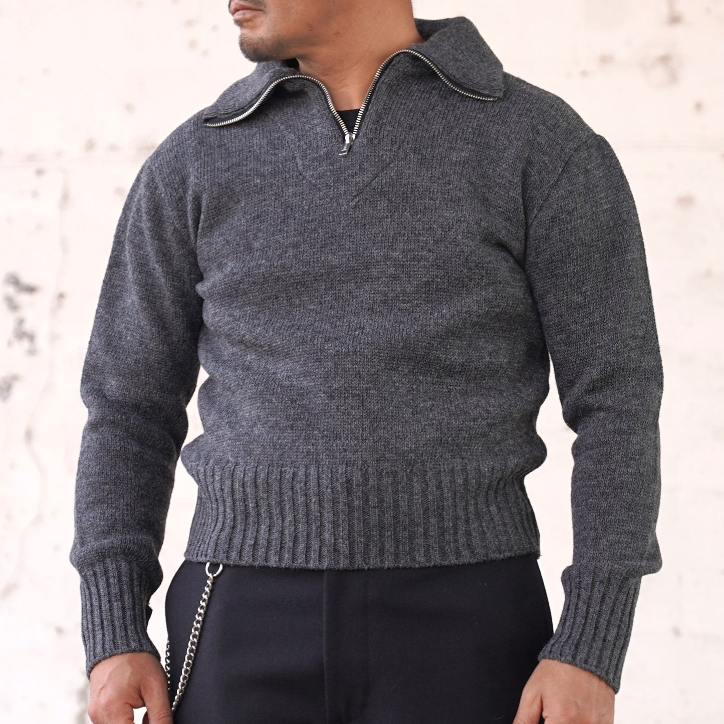 #250212 1940s Zip-up Knit