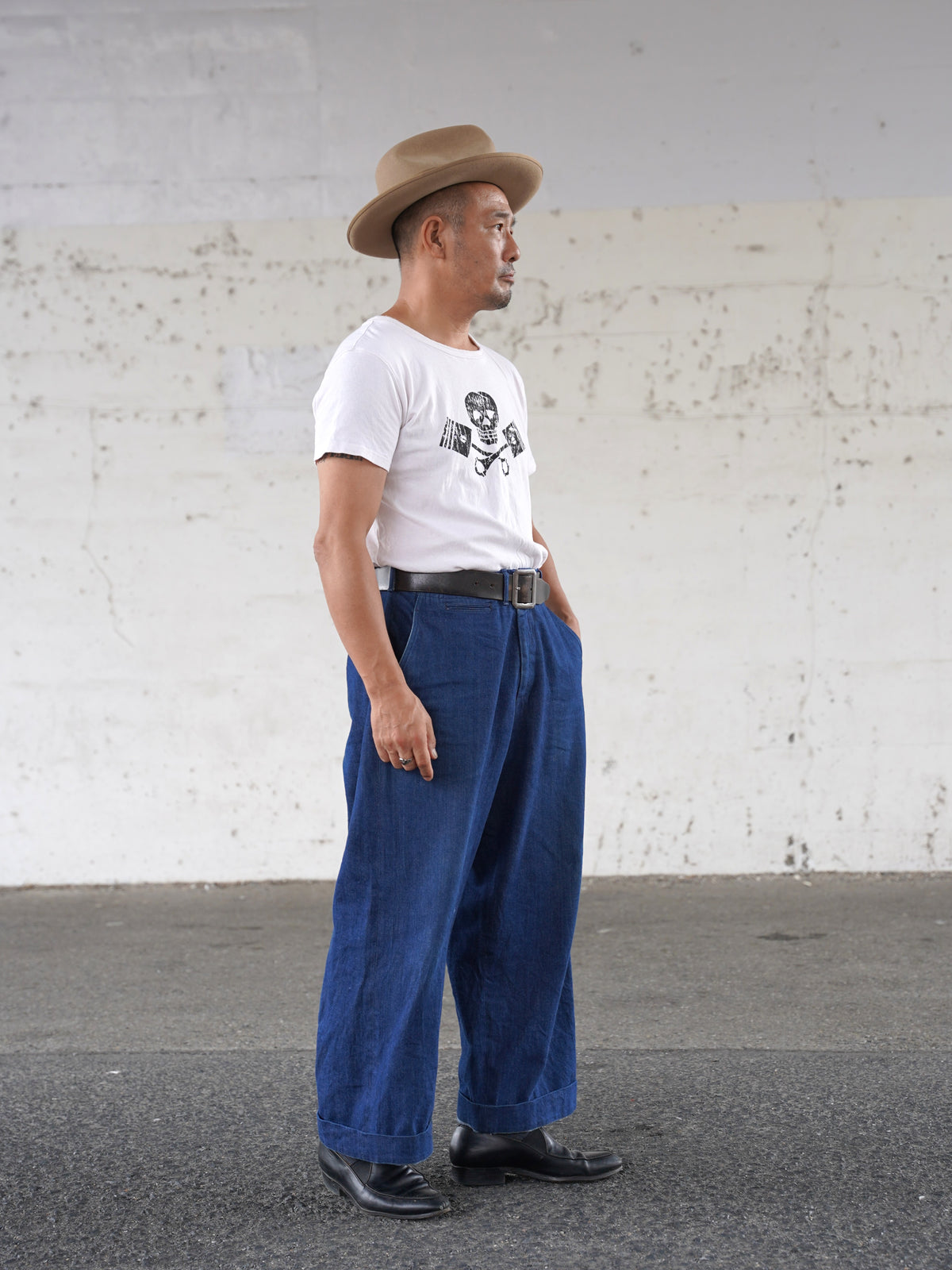 #260222 1950s Skull Print TEE-Shirt