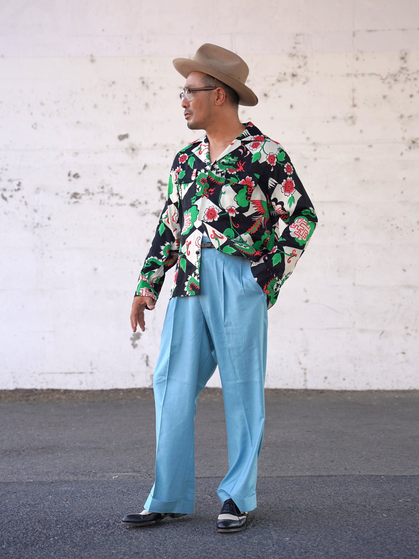 #260105 1950s L/S Shirt - Dragon