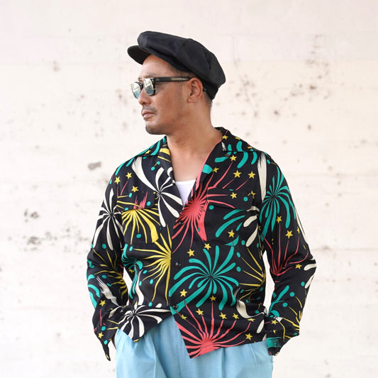#260108 1950s L/S Shirt - Fireworks