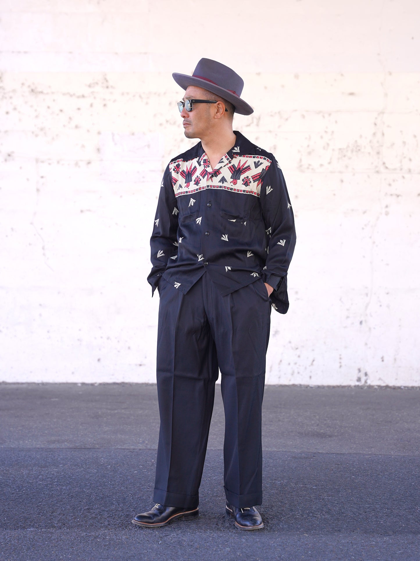 #260130 1950s L/S Shirt - Thunderbird