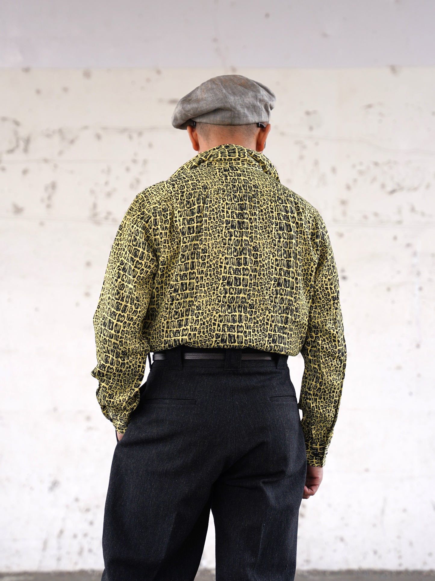 #260136 1950s L/S Shirt - Croco print