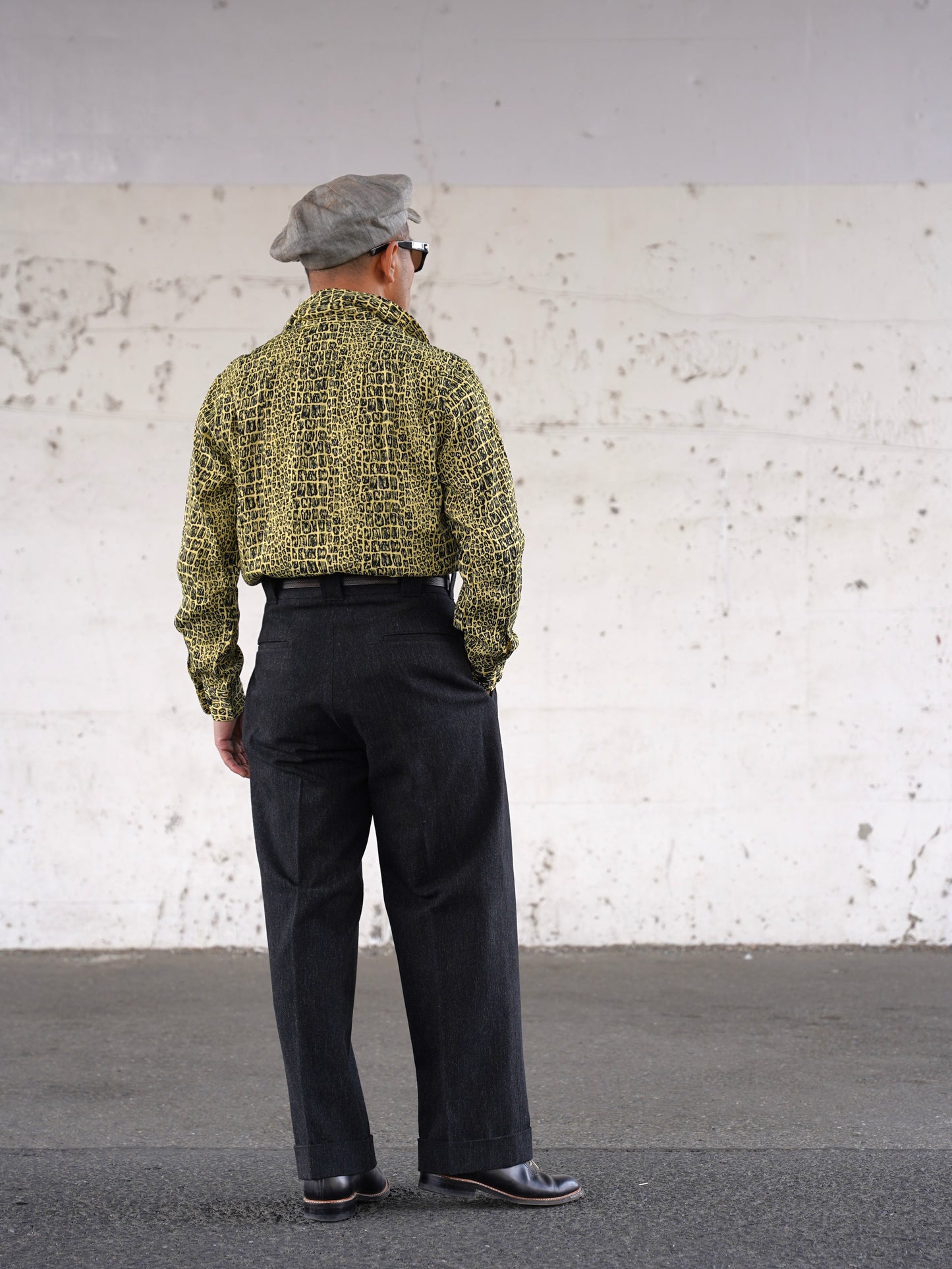 #260136 1950s L/S Shirt - Croco print