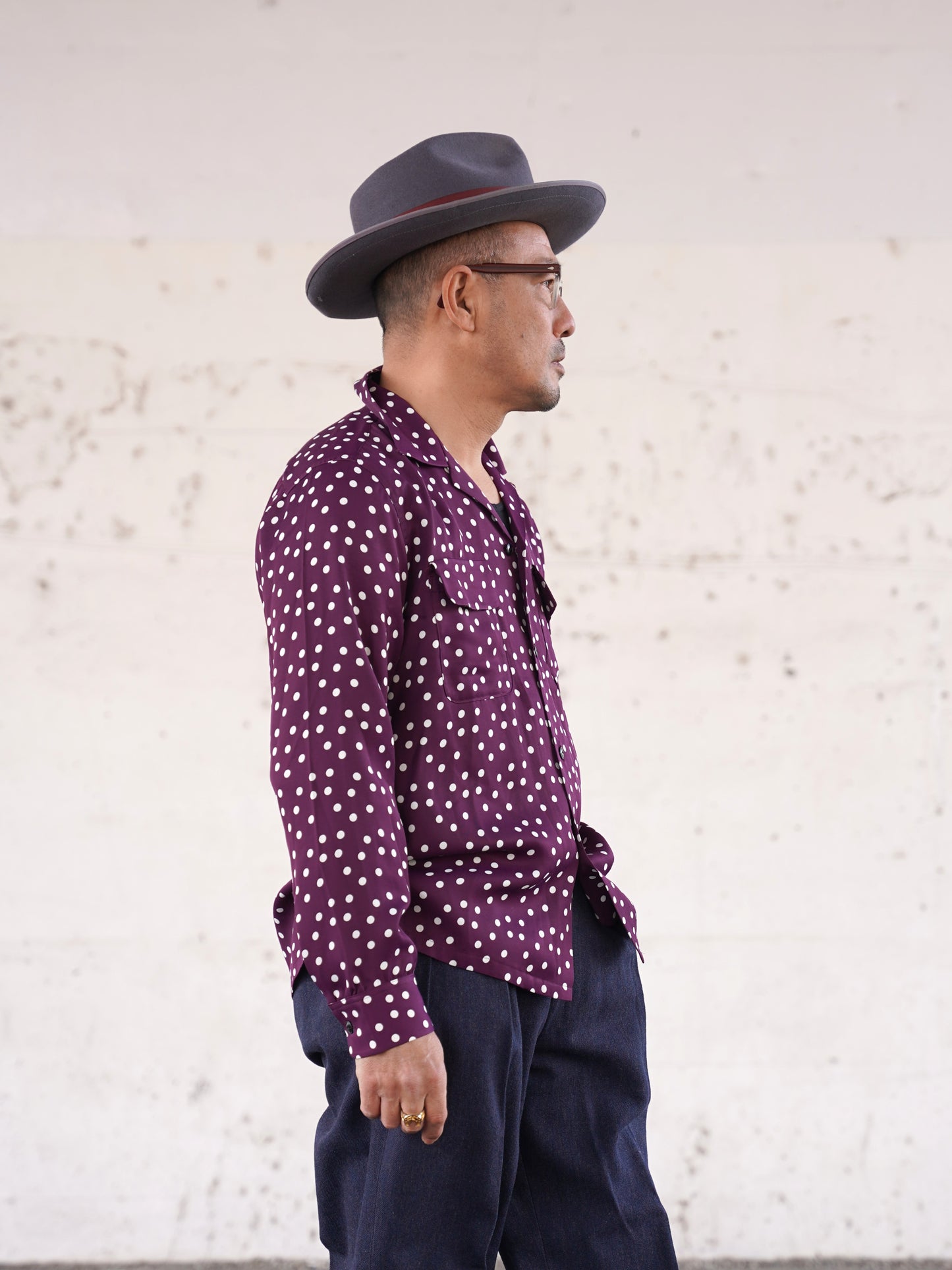 #260137 1950s L/S Shirt - Random Dot