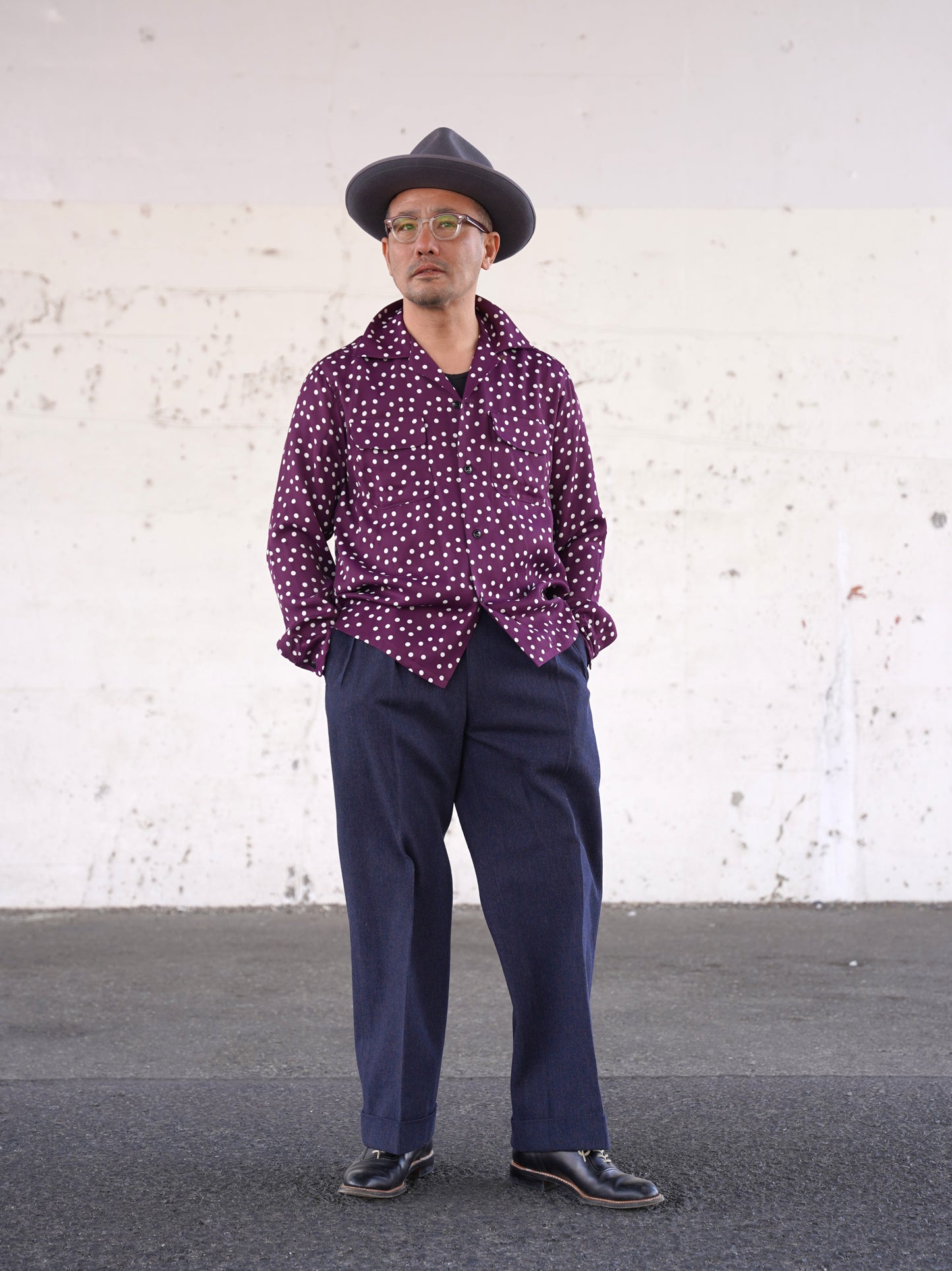 #260137 1950s L/S Shirt - Random Dot