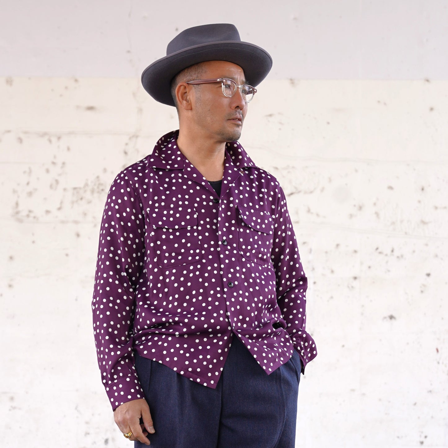 #260137 1950s L/S Shirt - Random Dot