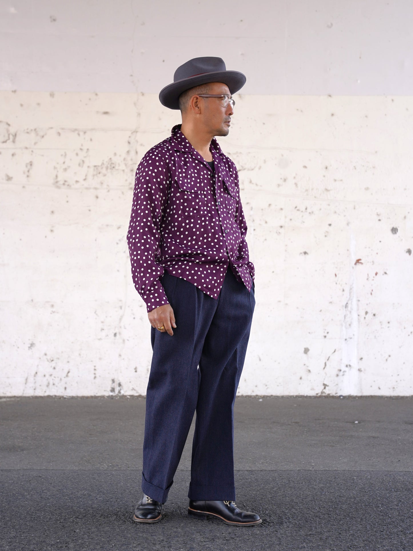 #260137 1950s L/S Shirt - Random Dot