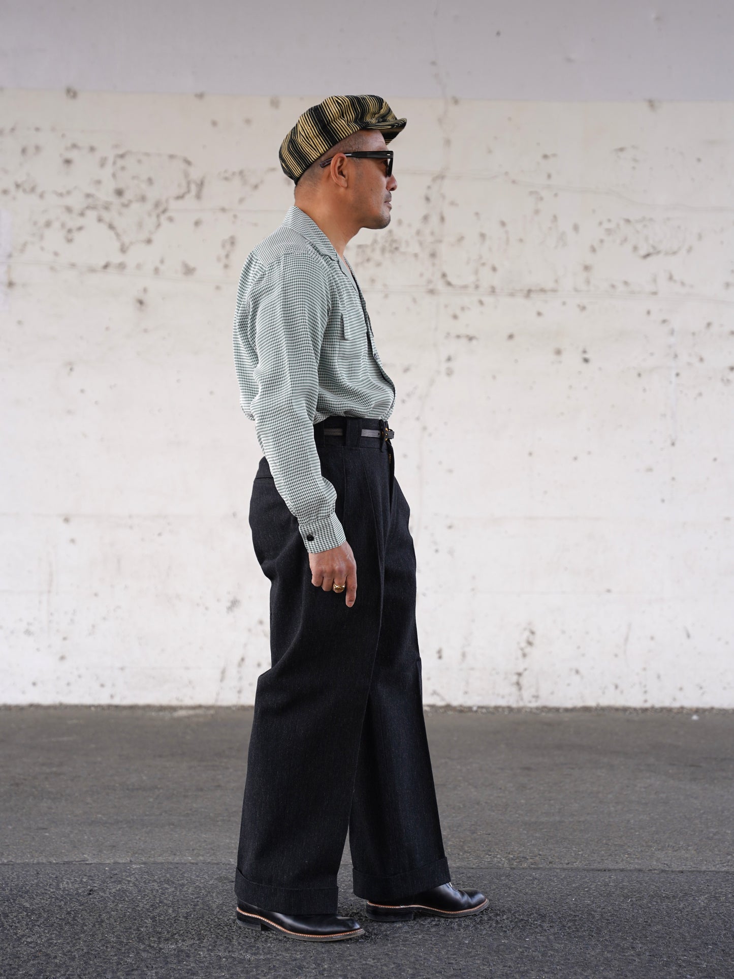 #260139 1950s L/S Shirt - Houndstooth