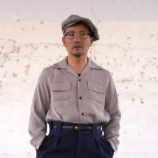 【Order】#260139 1950s L/S Shirt - Houndstooth