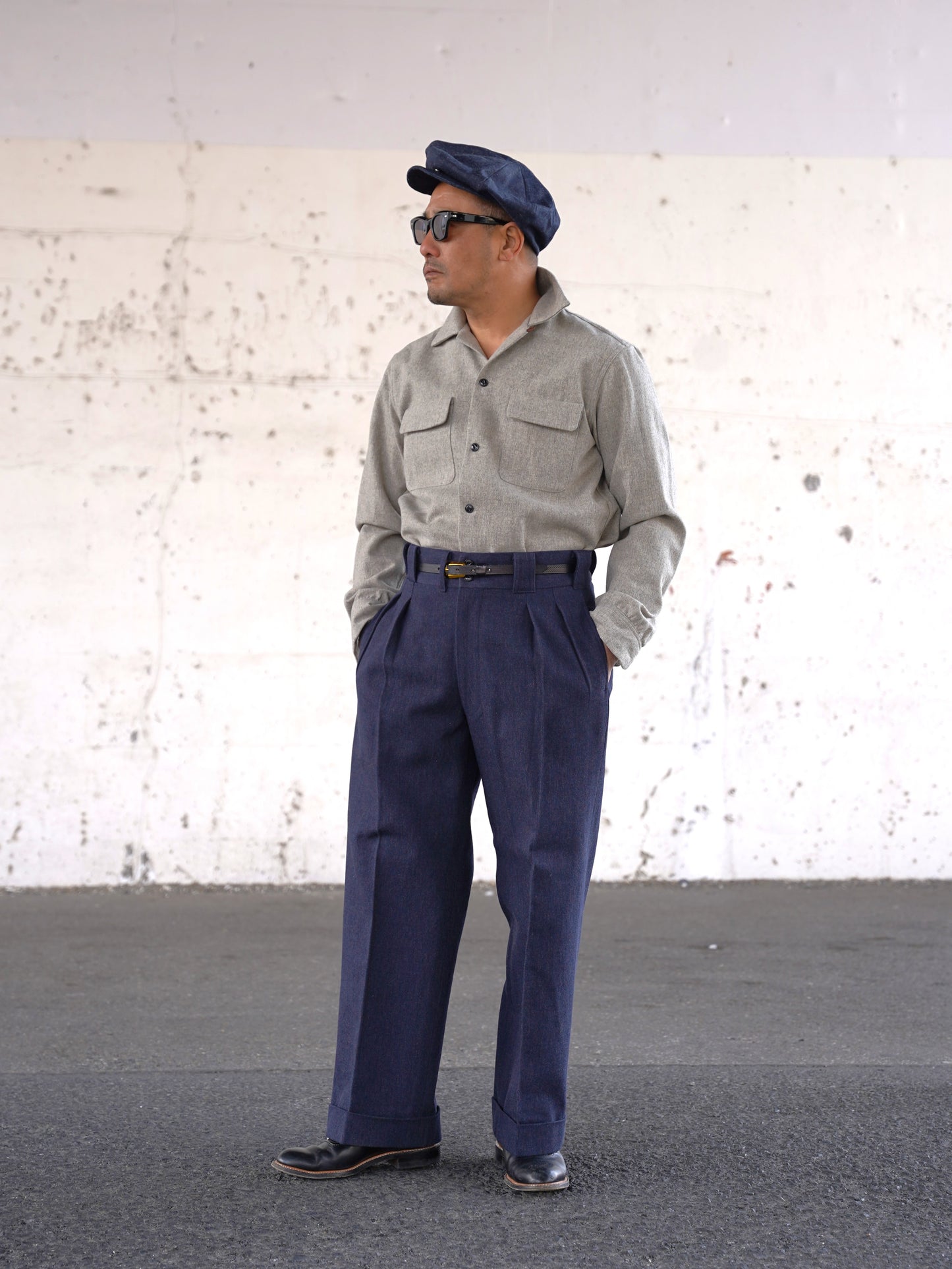 #260140 1950s Long-Sleeve Wool Shirt