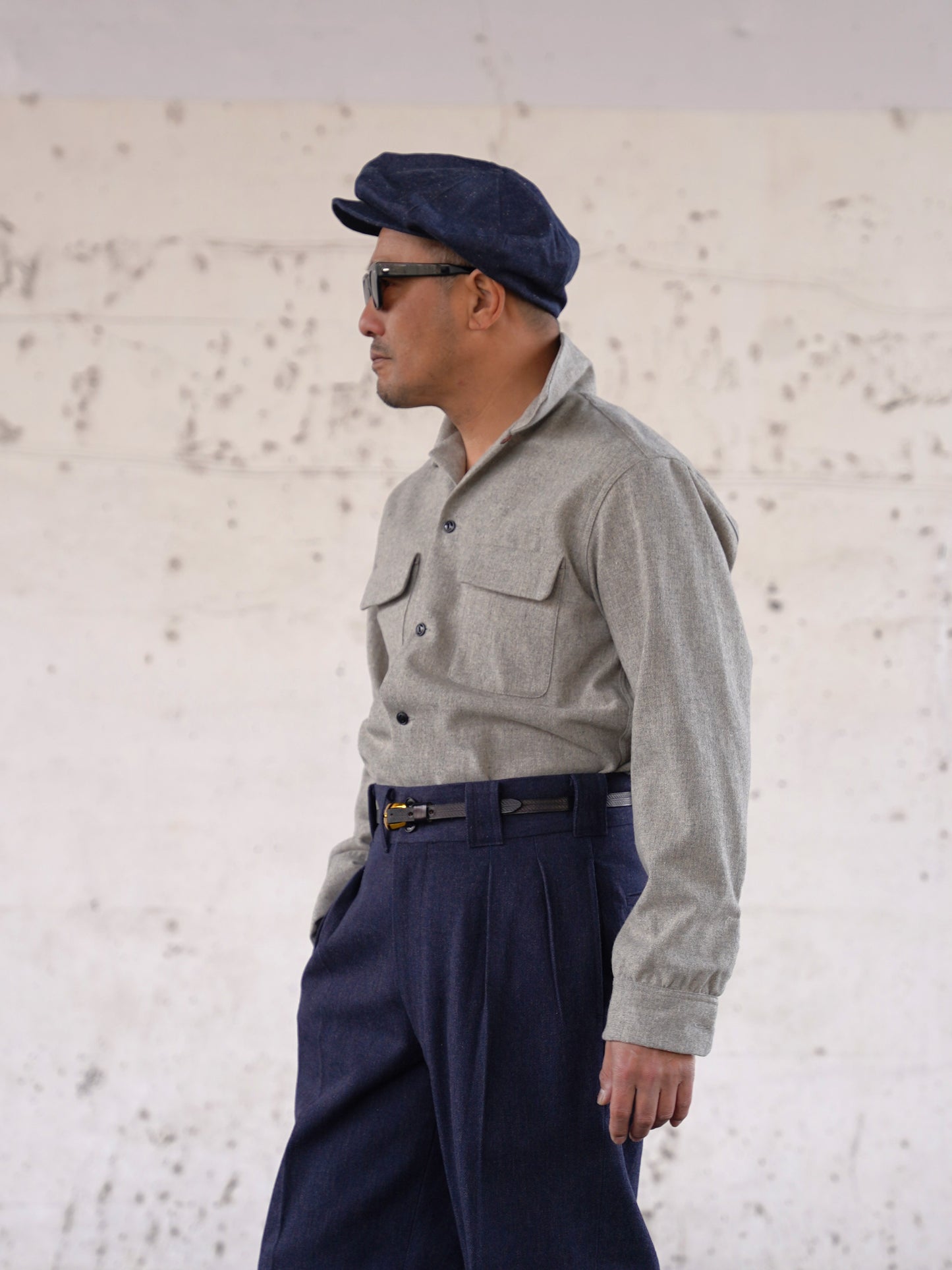 #260140 1950s Long-Sleeve Wool Shirt