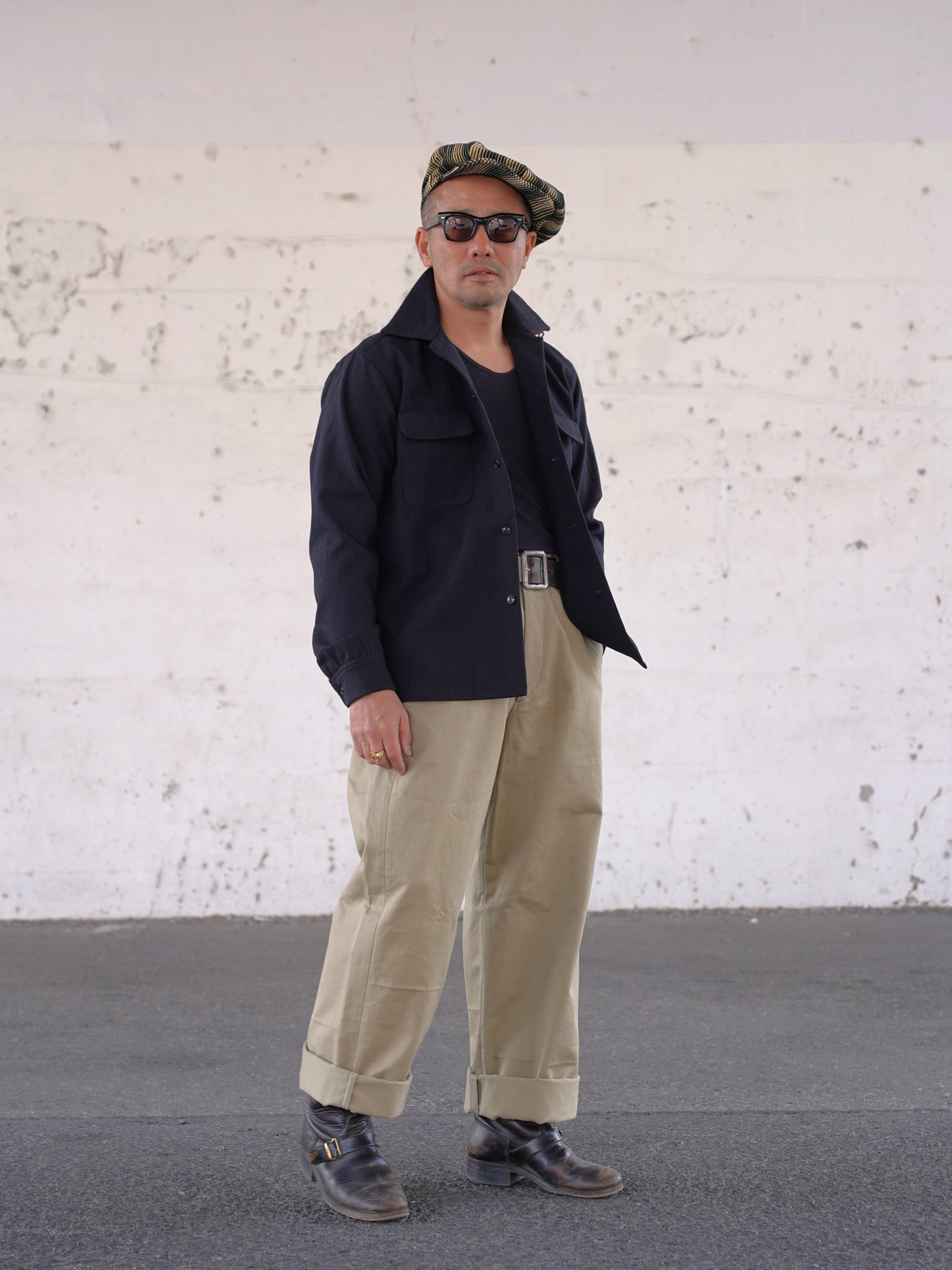 #260140 1950s Long-Sleeve Wool Shirt