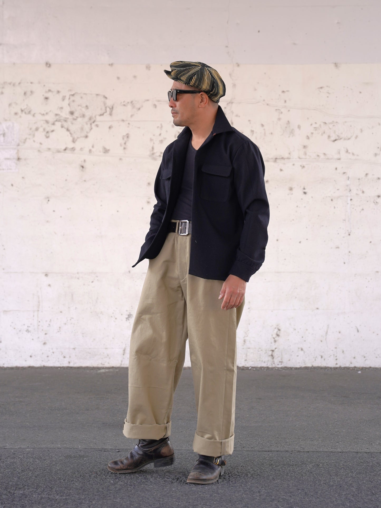 #260140 1950s Long-Sleeve Wool Shirt