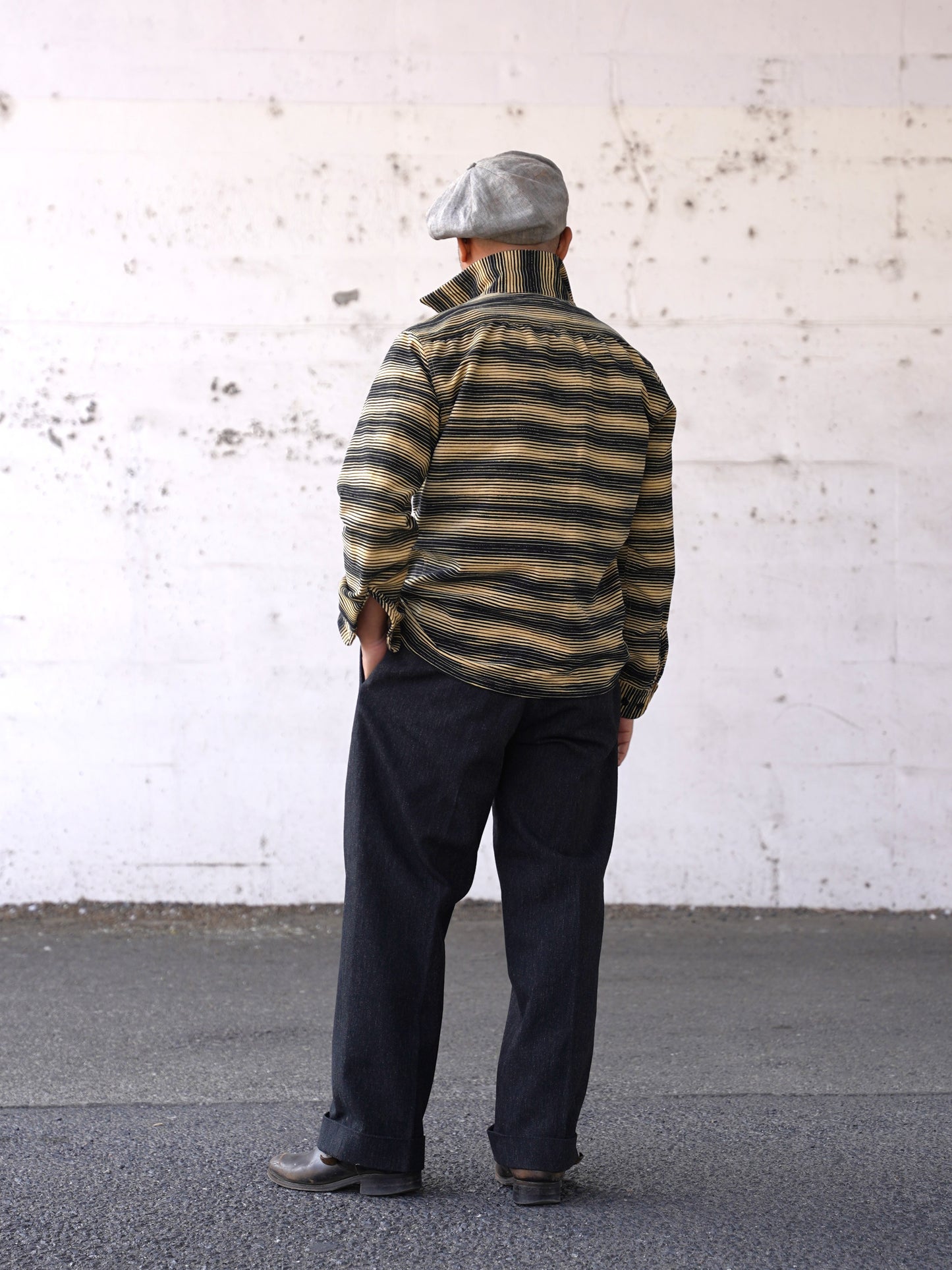 #260141 1950s L/S Corduroy Shirt - Stripe