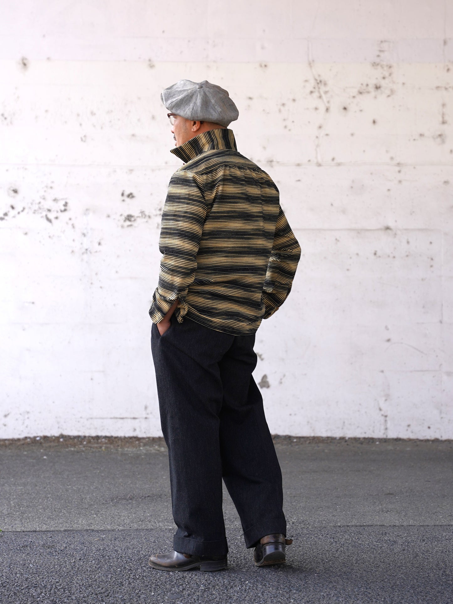 #260141 1950s L/S Corduroy Shirt - Stripe
