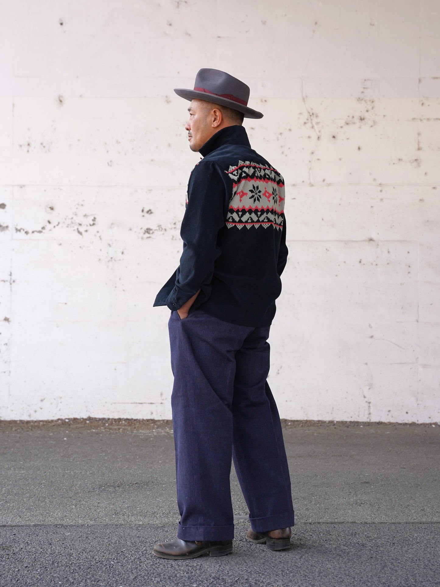 #260142 1950s L/S Corduroy Shirt - Nordic