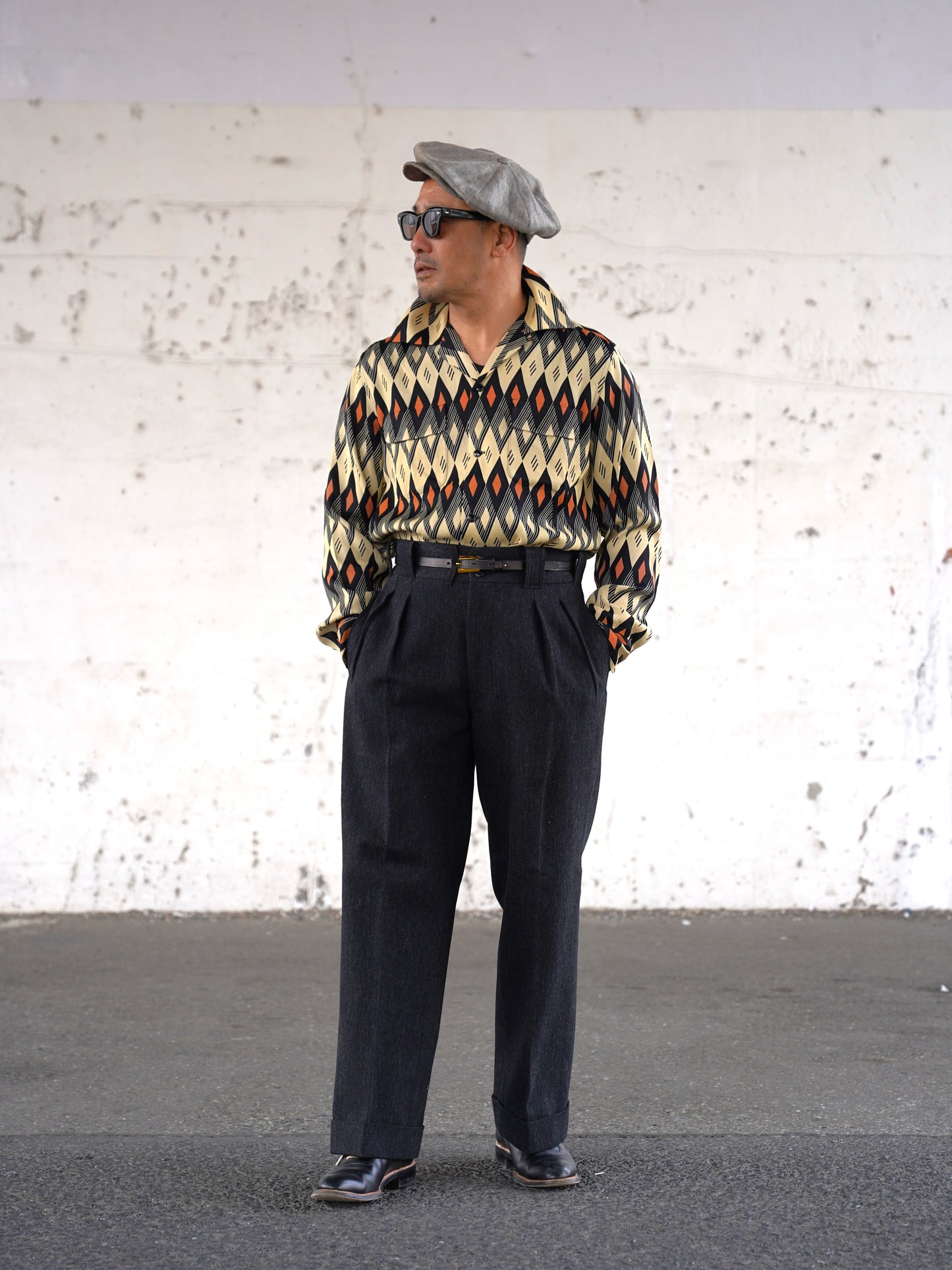 #260145 1950s L/S Shirt - Diamond