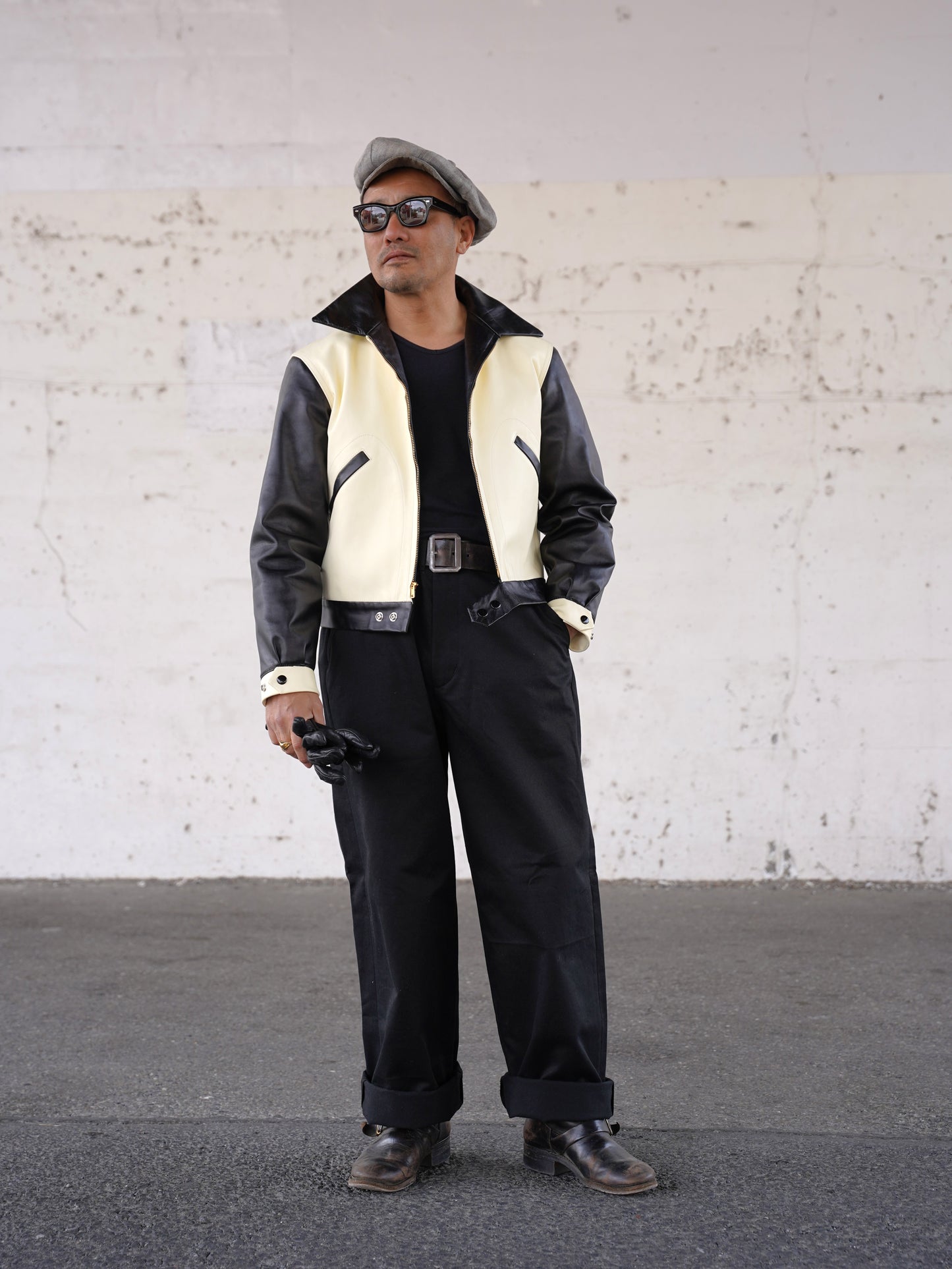 #260415 Horsehide Contrast Blouson