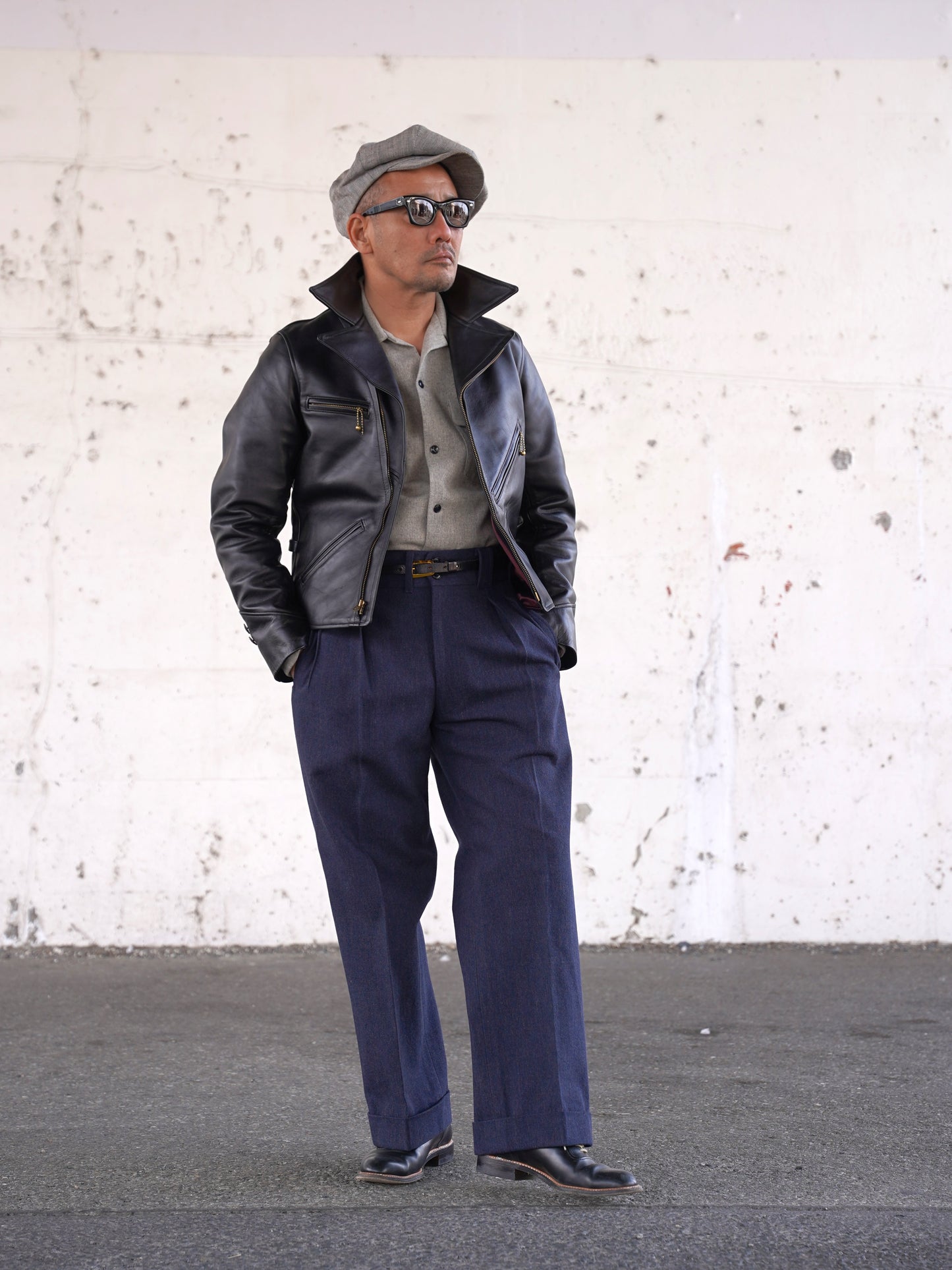 #260416 Horsehide Double Riders Jacket