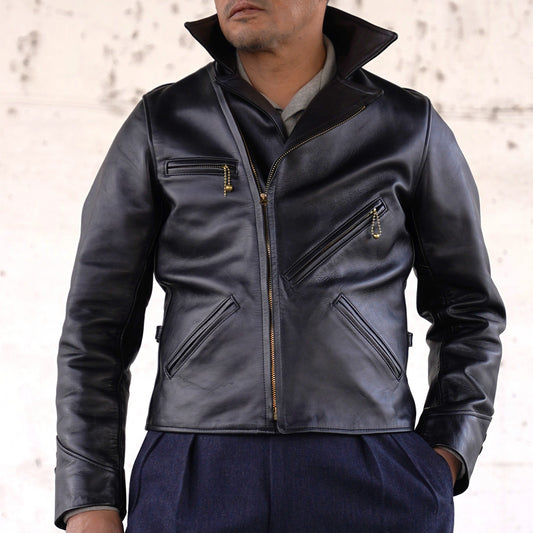 #260416 Horsehide Double Riders Jacket