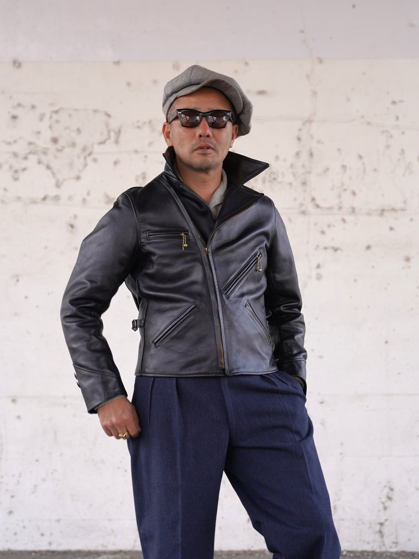 #260416 Horsehide Double Riders Jacket