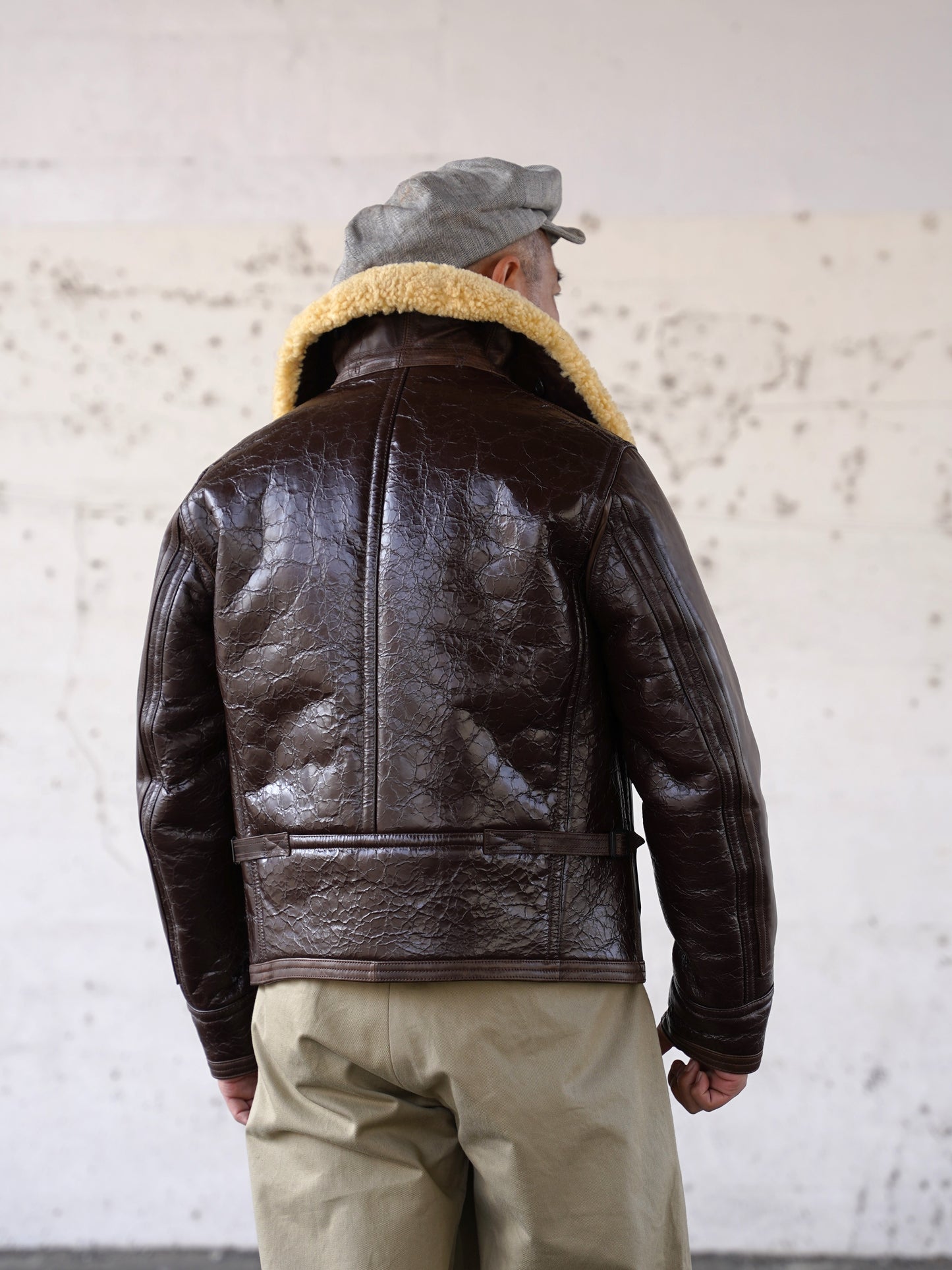 #260425 Sheepskin & Horsehide Bomber Jacket