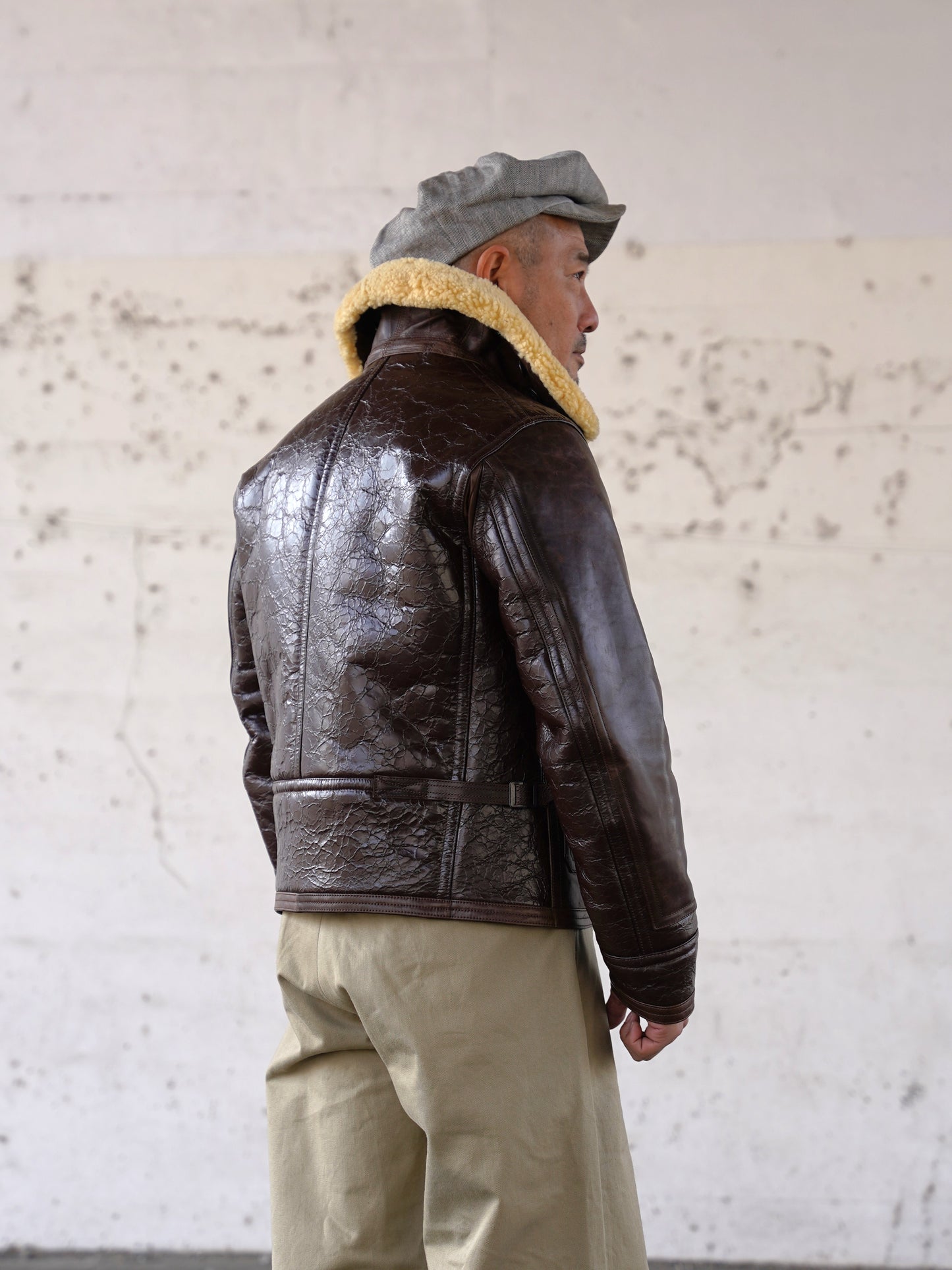 #260425 Sheepskin & Horsehide Bomber Jacket