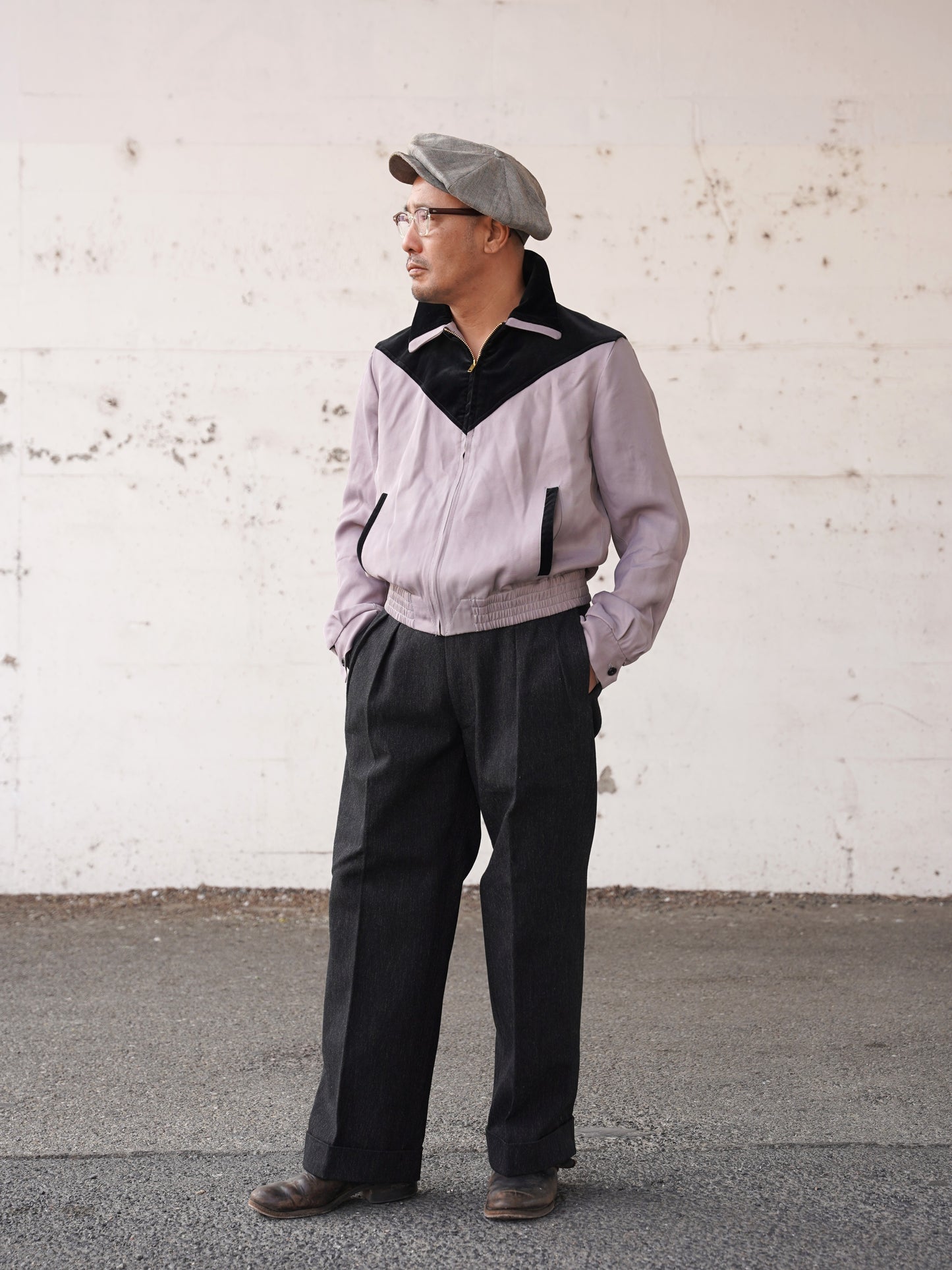 #260427 V-Panel Two-Tone Blouson