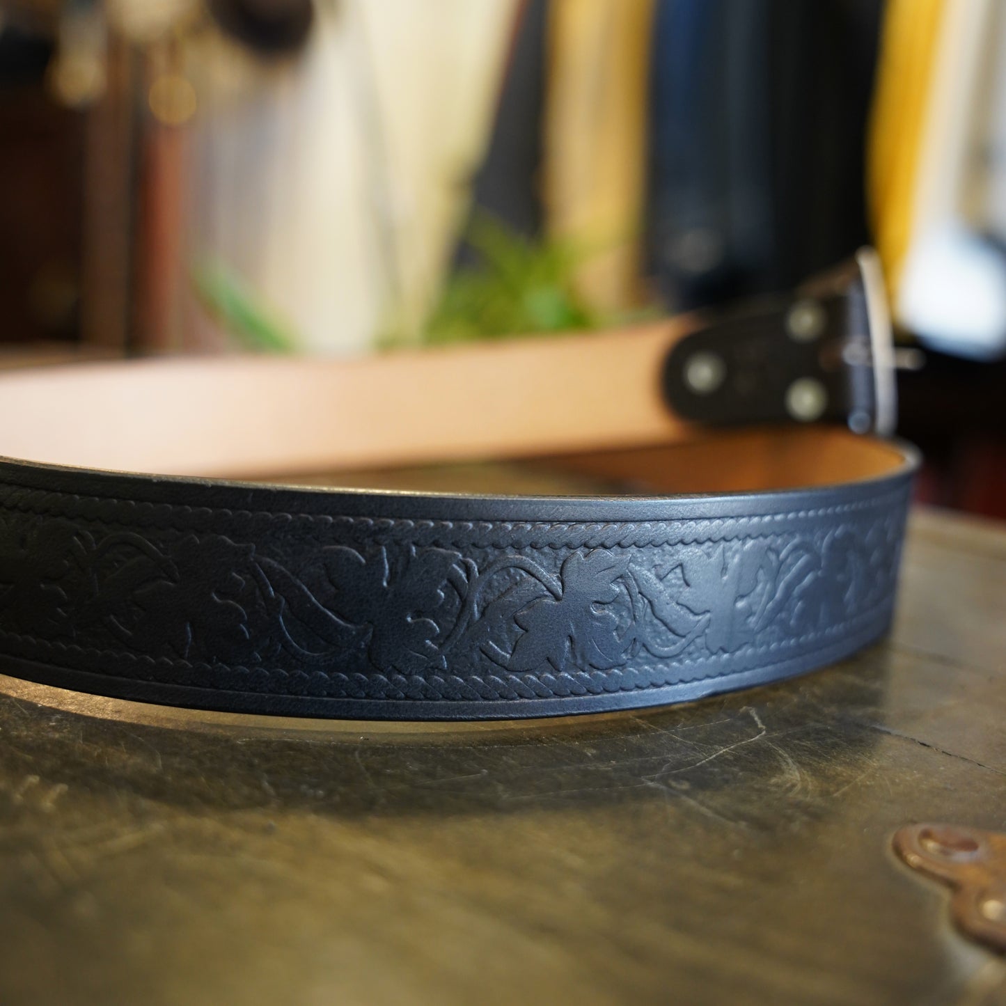 #260510 1950s 35mm Leather Belt