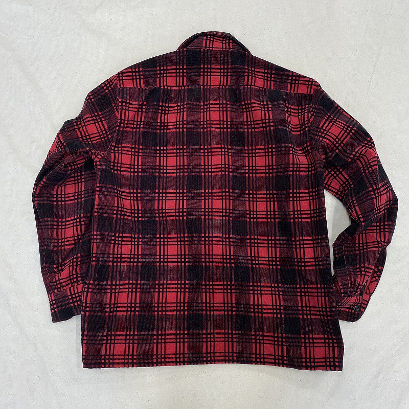#340 1950s L/S Corduroy Shirt / Check