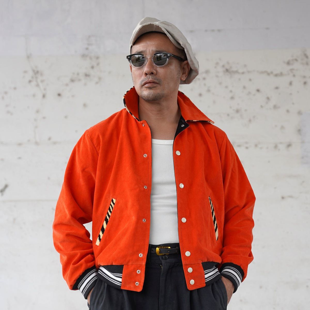 #270401 1950s Tiger Corduroy Reversible Jacket