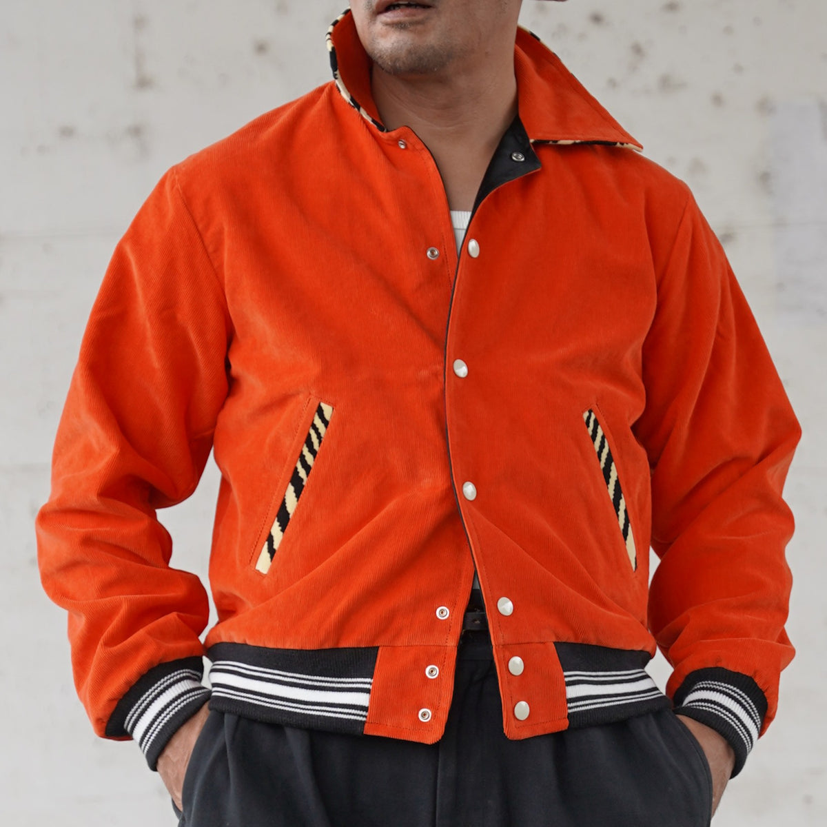 #270401 1950s Tiger Corduroy Reversible Jacket