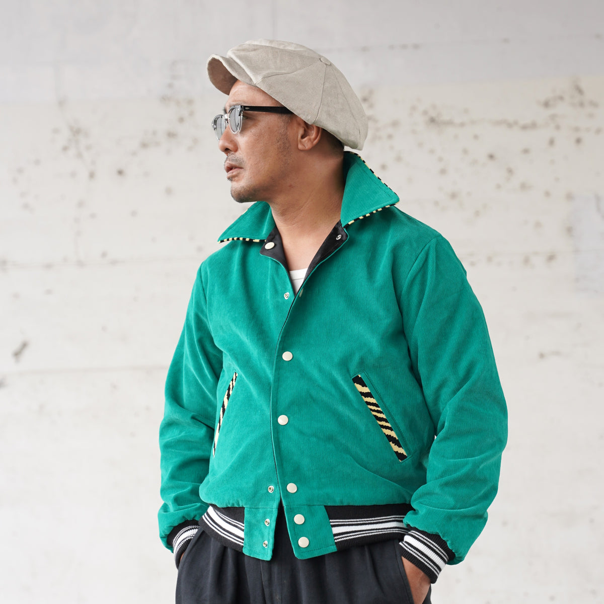 #270401 1950s Tiger Corduroy Reversible Jacket