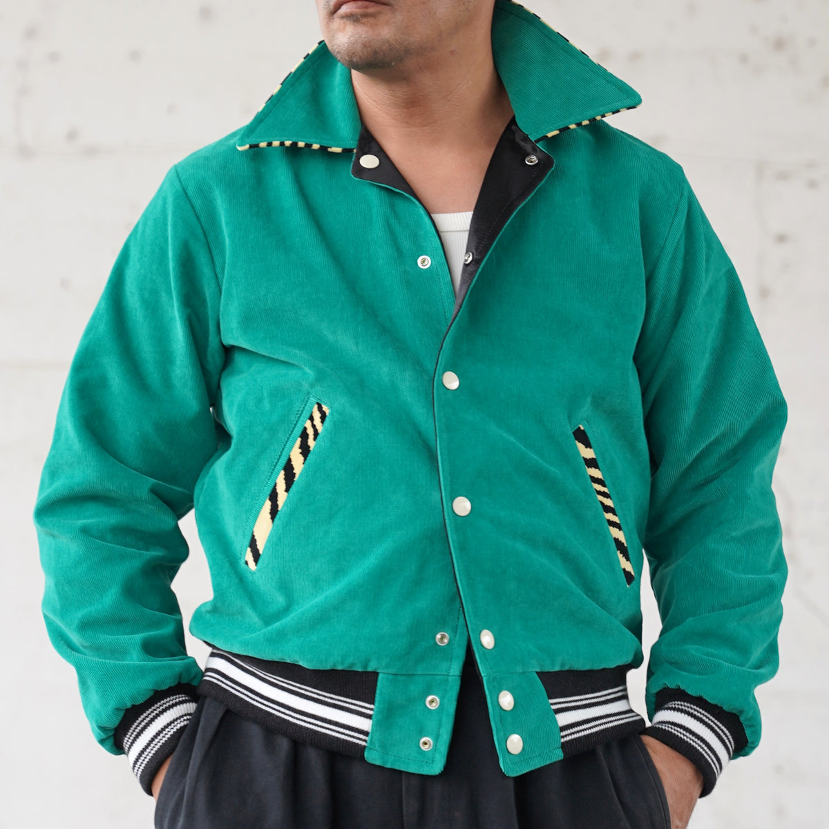 #270401 1950s Tiger Corduroy Reversible Jacket