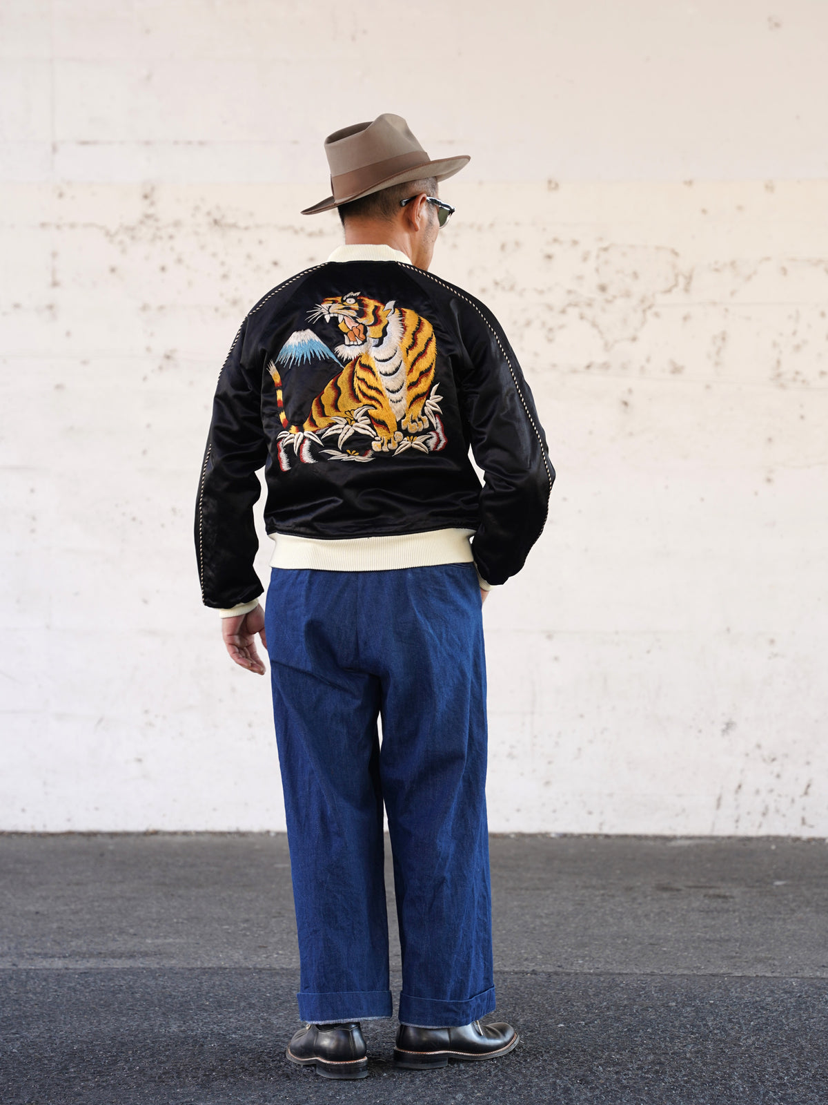 #270404 1950s Tiger Embroidery Sports Jacket
