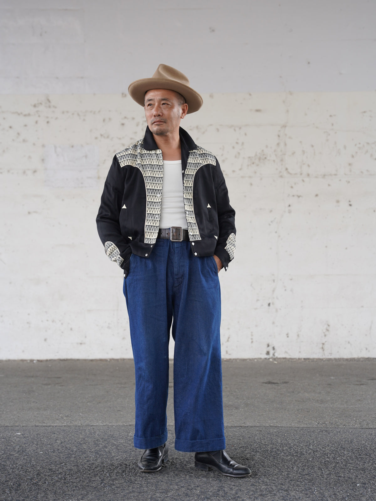 #270411 1950s Atomic Pattern Western Jacket
