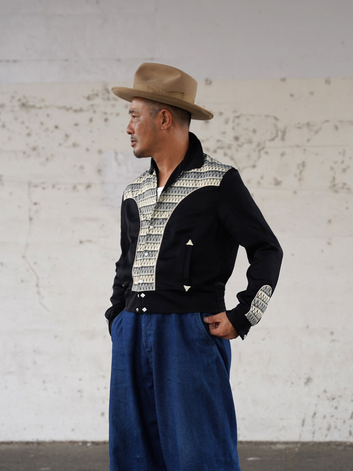 #270411 1950s Atomic Pattern Western Jacket