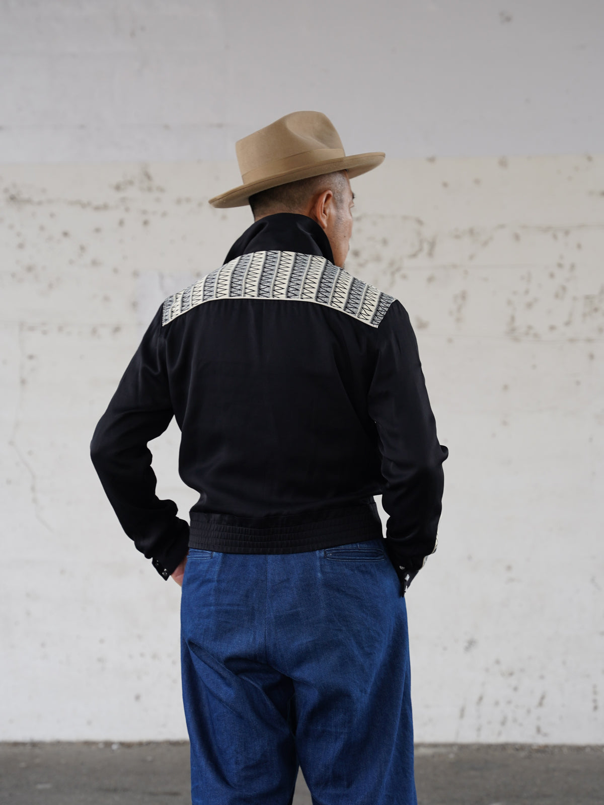 #270411 1950s Atomic Pattern Western Jacket