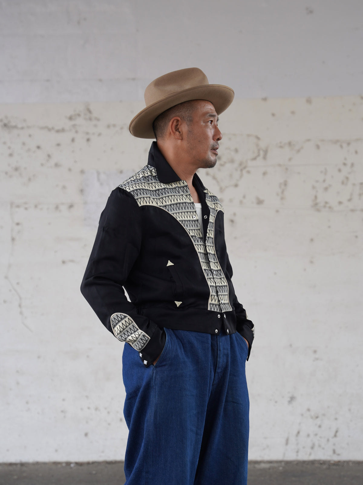 #270411 1950s Atomic Pattern Western Jacket