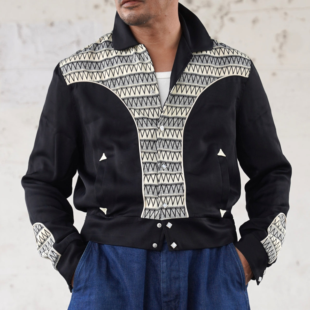 #270411 1950s Atomic Pattern Western Jacket