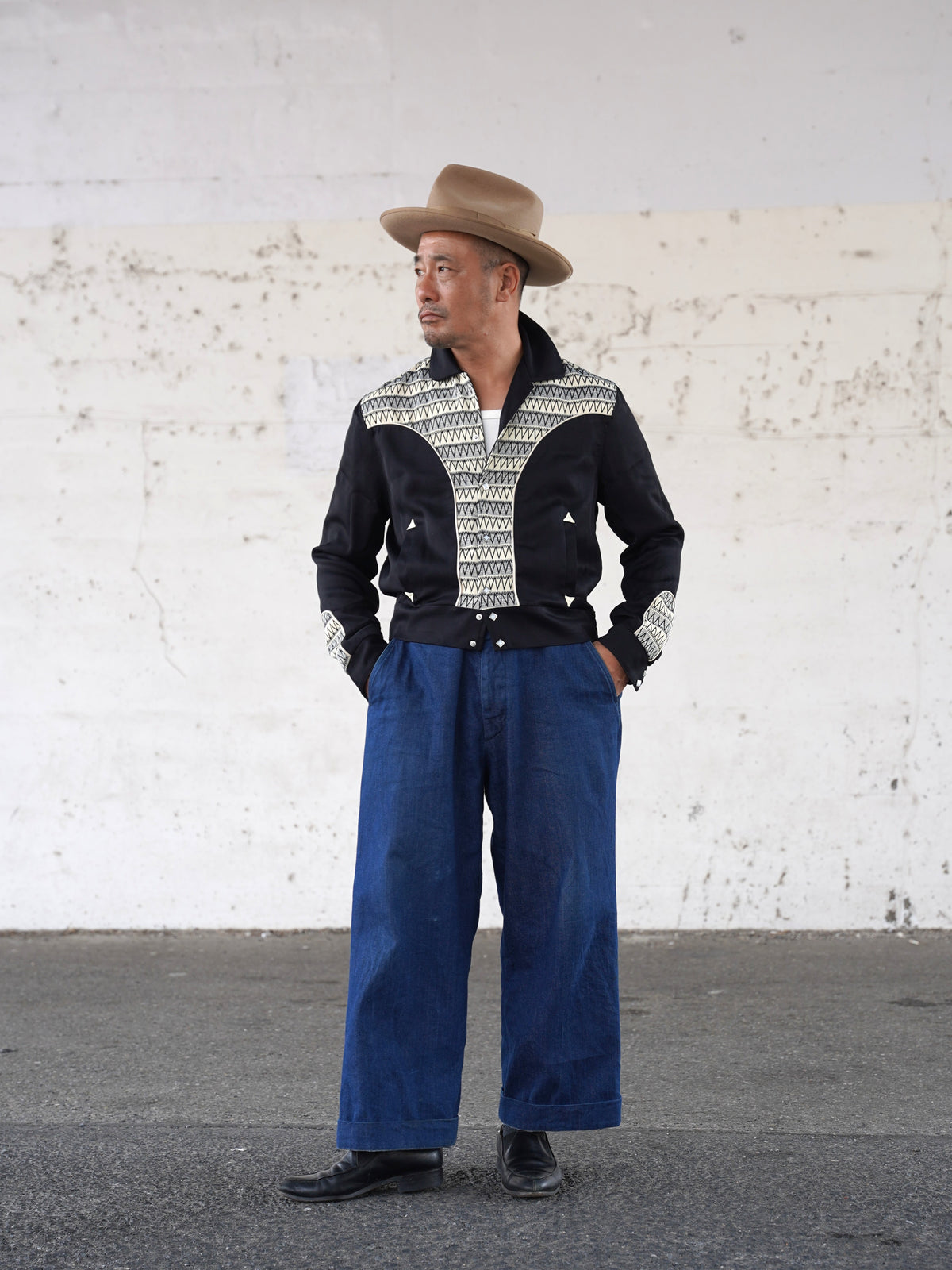 #270411 1950s Atomic Pattern Western Jacket