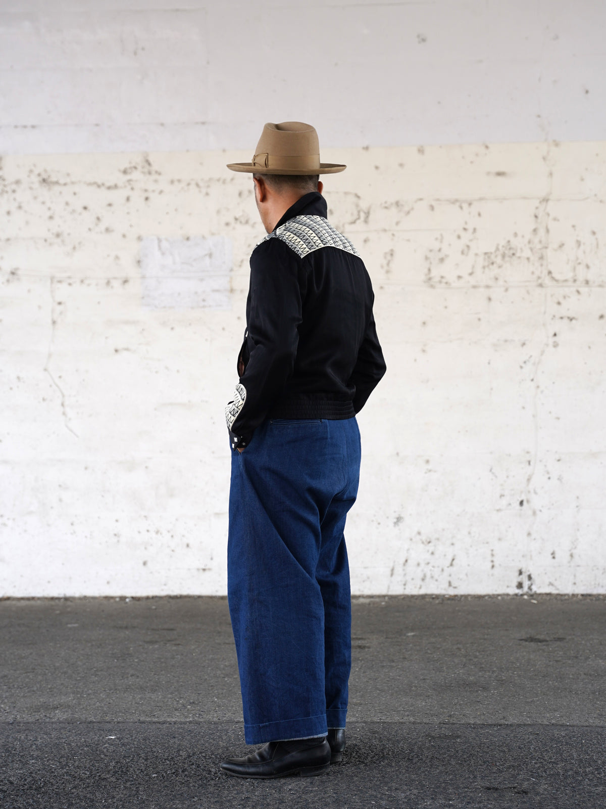 #270411 1950s Atomic Pattern Western Jacket