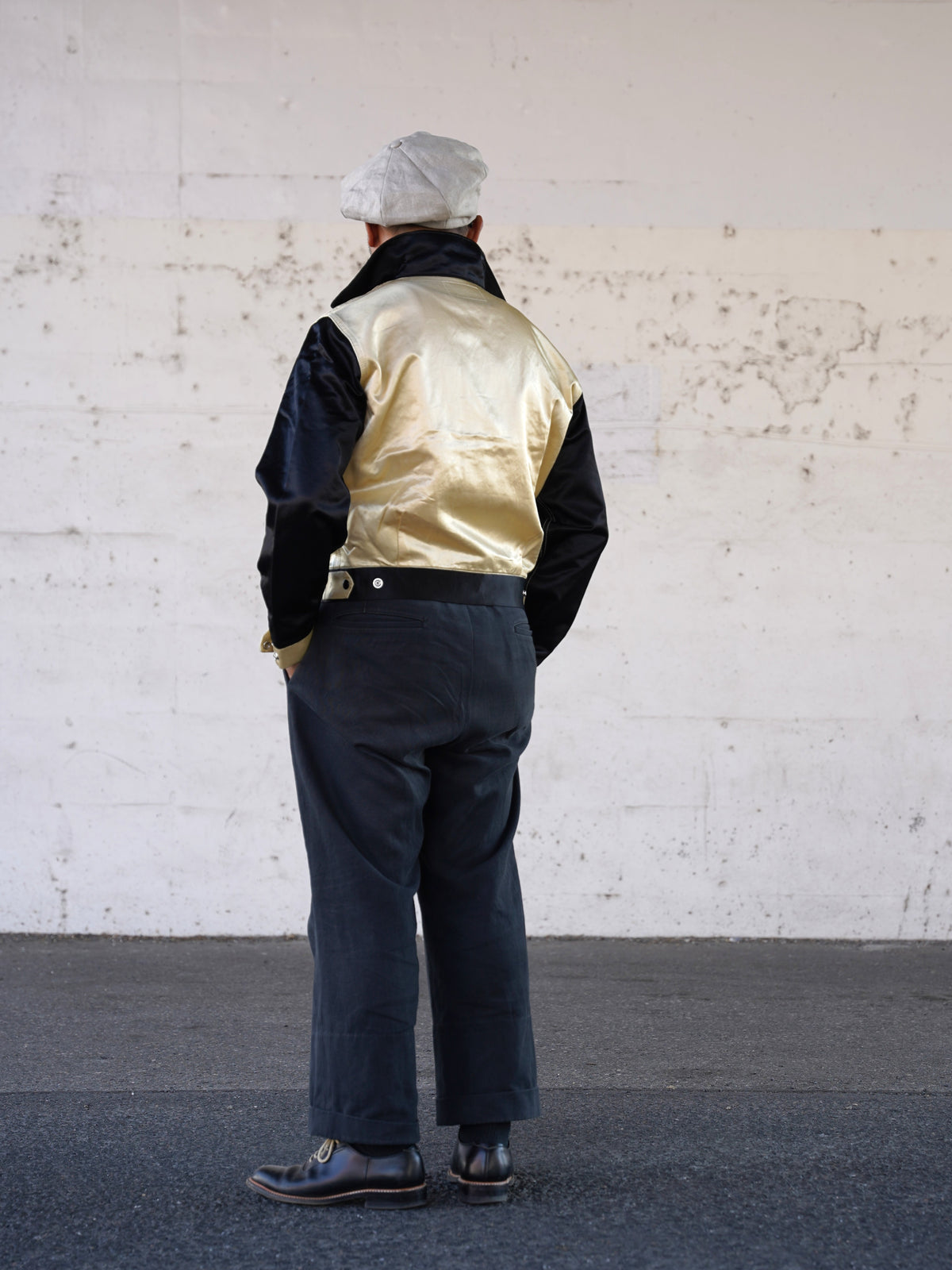 #270412 1950s Two-Tone Satin Sports Jacket