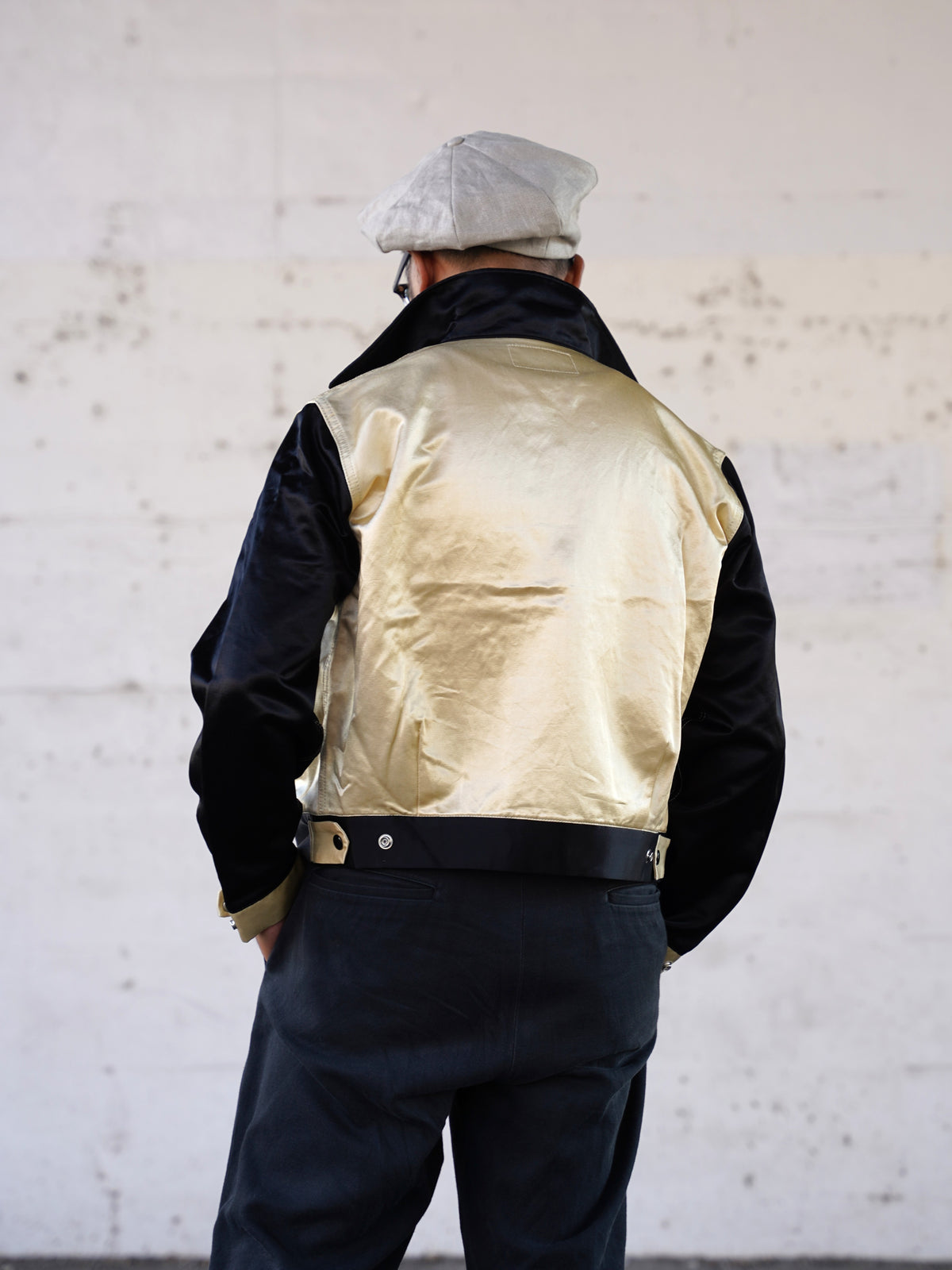 #270412 1950s Two-Tone Satin Sports Jacket